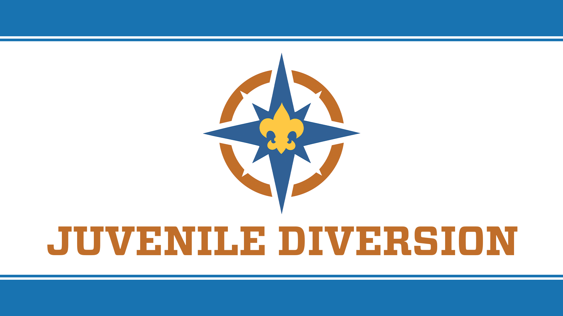 The Juvenile Diversion logo, a compass with the words "Juvenile Diversion" on a white and blue background.